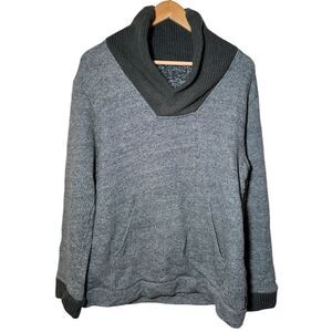 Comme Ca Men Japan Cowl Neck Pullover Knit Sweater Gray Men’s Size Medium
